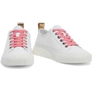 Veronica Beard / Parise white Canvas Leather Sneakers 6
